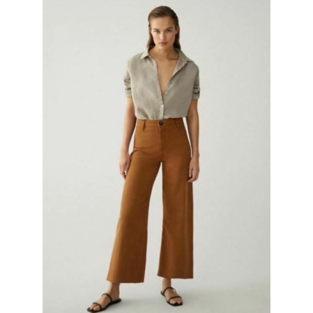 Massimo Dutti High Rise Brown Jeans